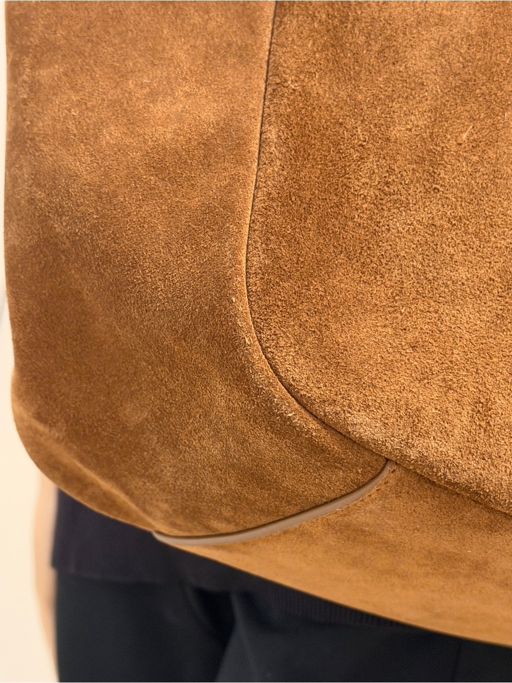 YSL Saint Laurent Le 5 a 7 Bea Tote Bag Brown Caramel Cognac Suede Leather Gold - Picture 10 of 14